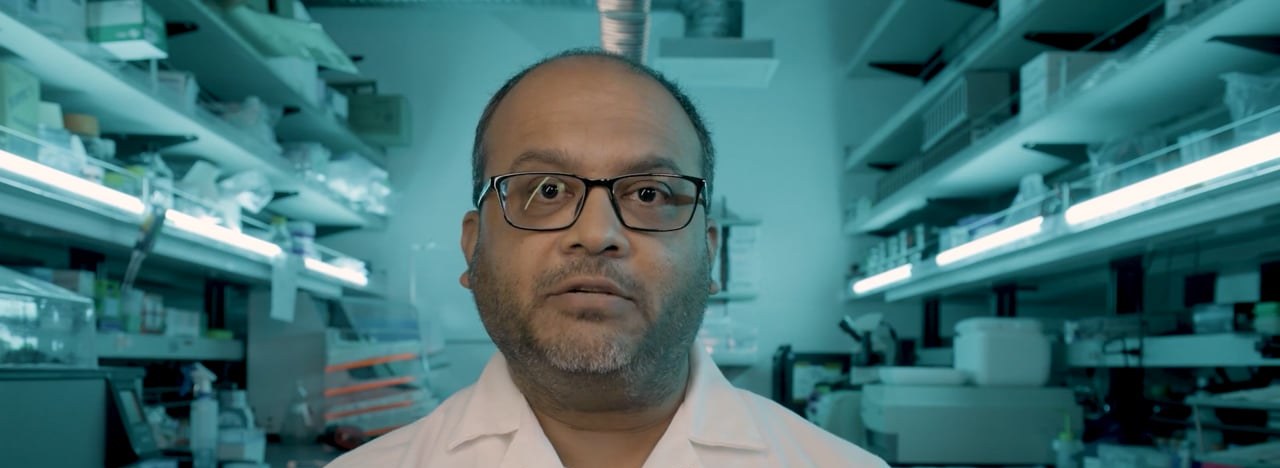 Professor Hemal Patel in his laboratory at UC San Diego